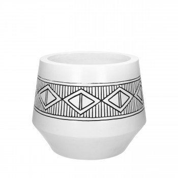 Milo - Cache-pot blanc berbère