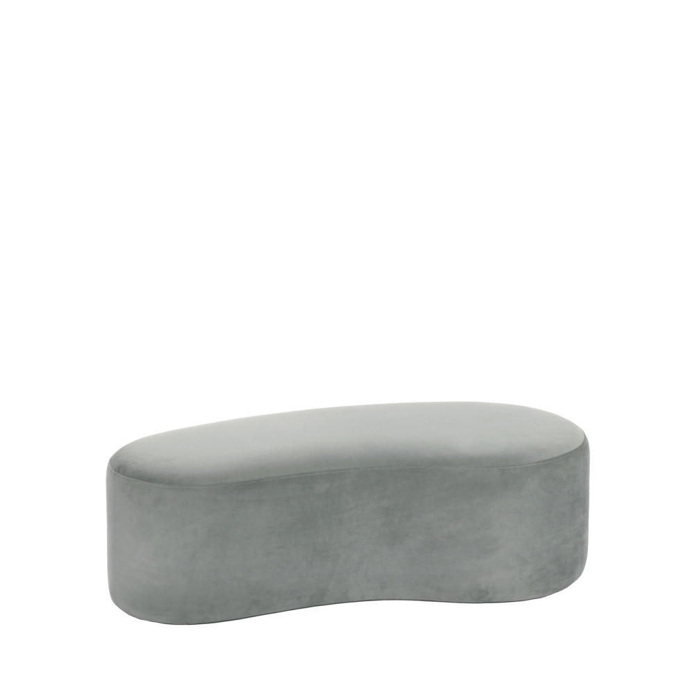 horta - banc design en velours - couleur - gris clair