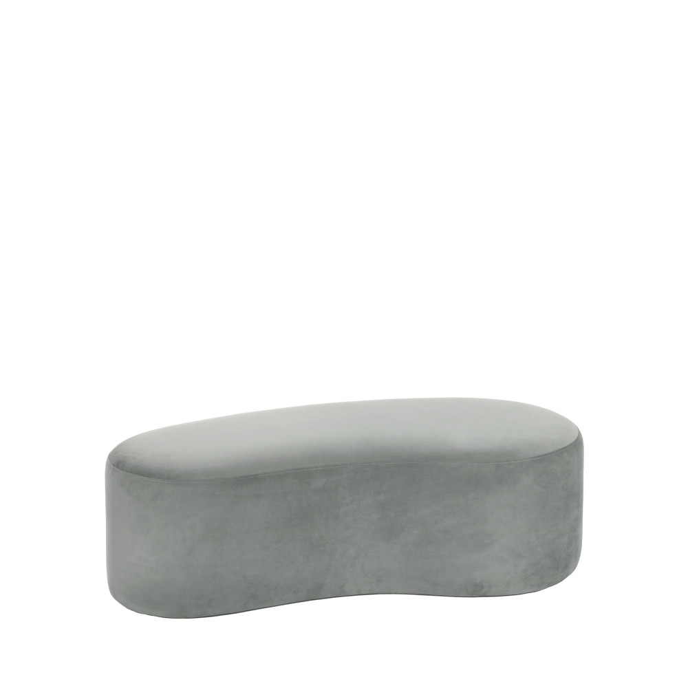 Horta - Banc design en velours - Couleur - Gris clair