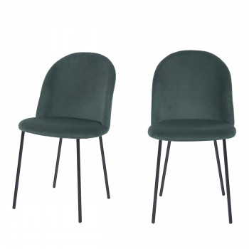 Dots - 2 chaises design en velours