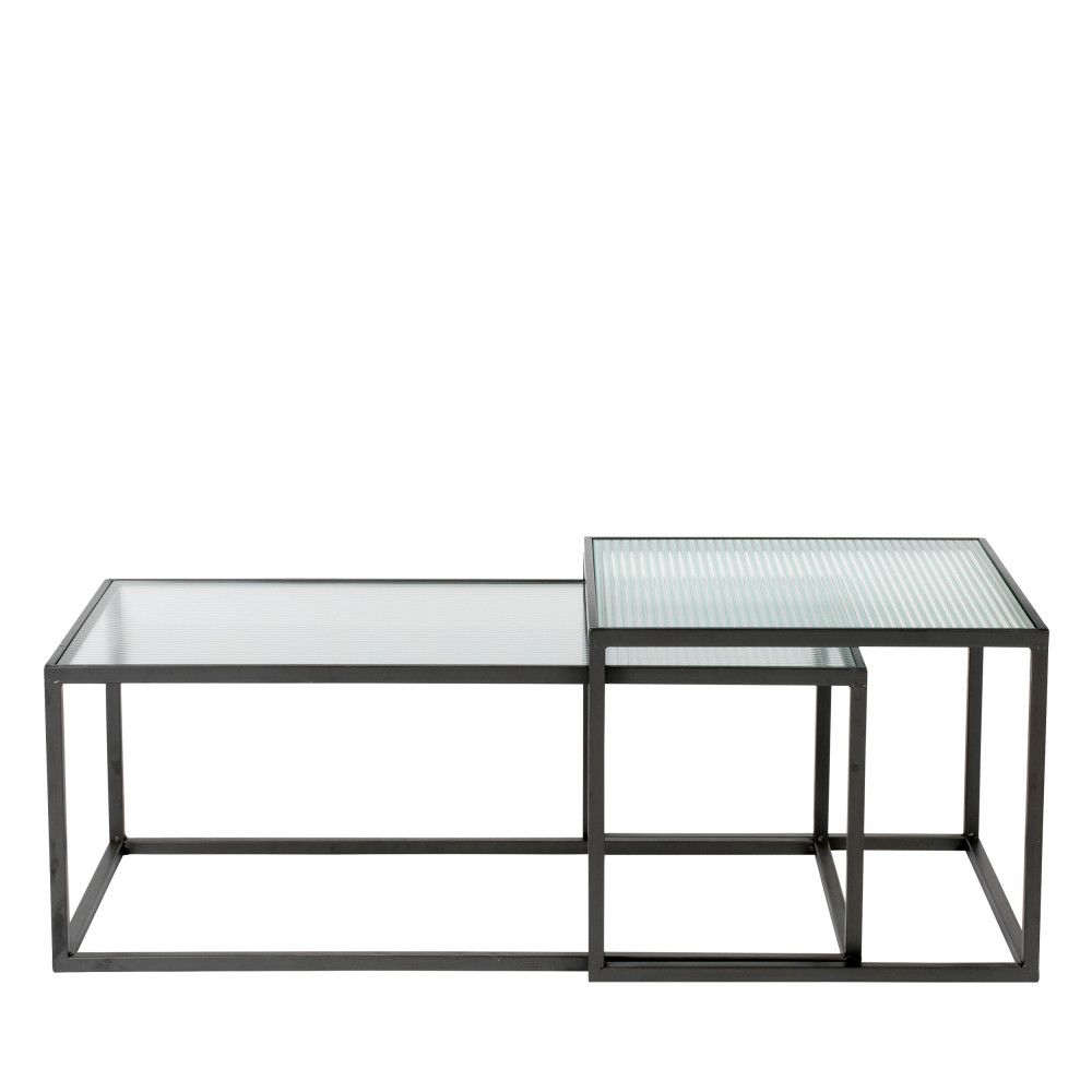 Boli - 2 tables basses en métal - Couleur - Noir