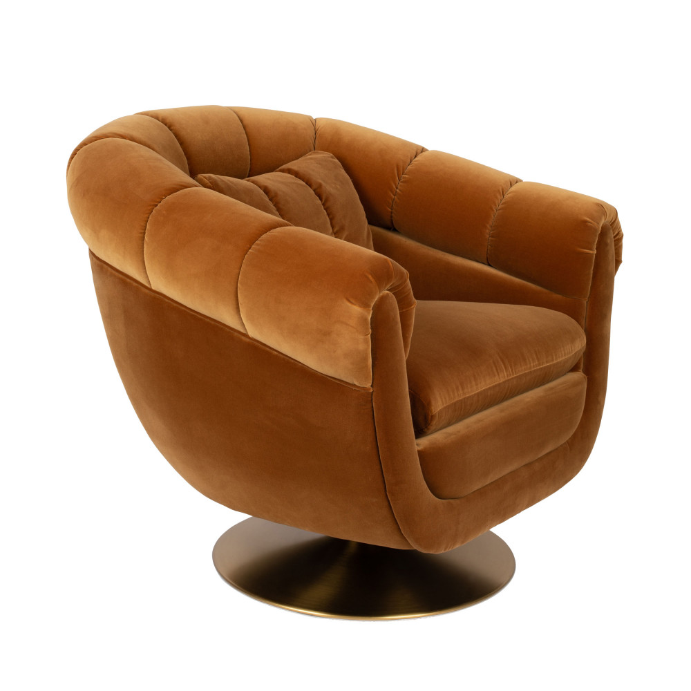 member - fauteuil en tissu - couleur - marron