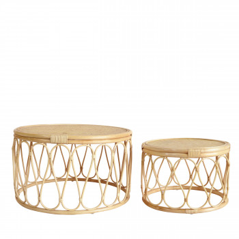 Padma - 2 tables basses en rotin
