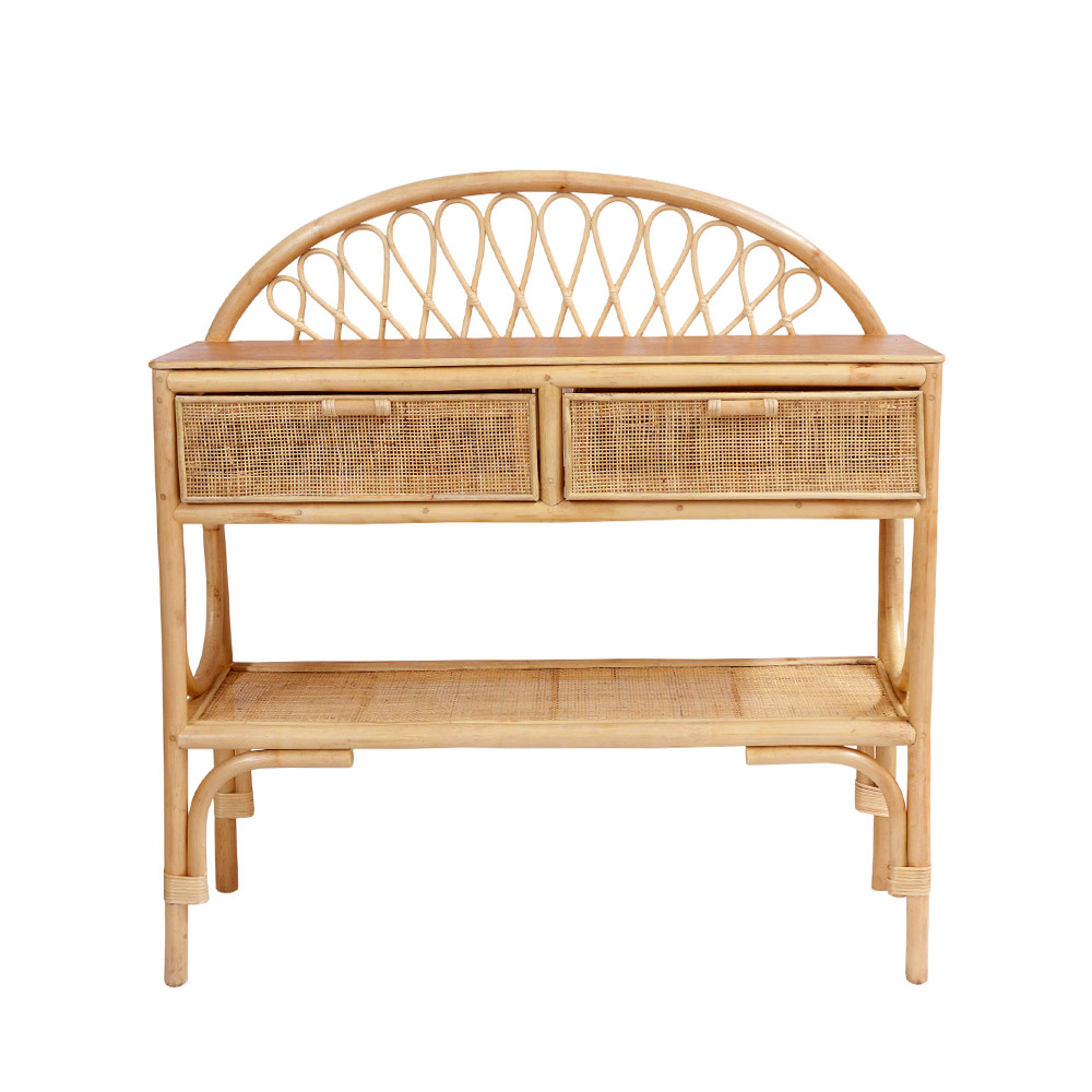 Console En Rotin 2 Tiroirs Drawer Boliv Drawer