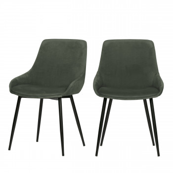 Selin - 2 chaises enveloppantes en velours