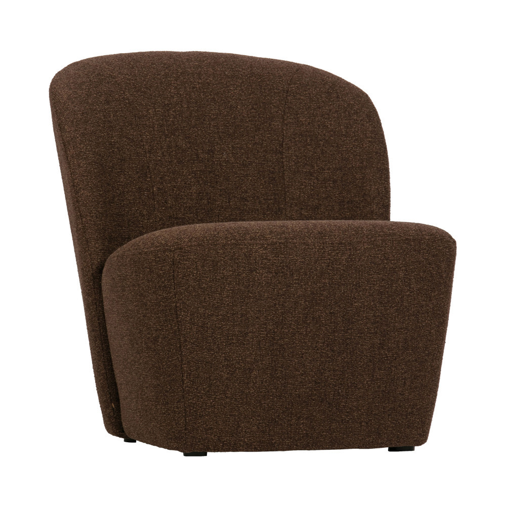 lofty - fauteuil en tissu bouclette - couleur - marron