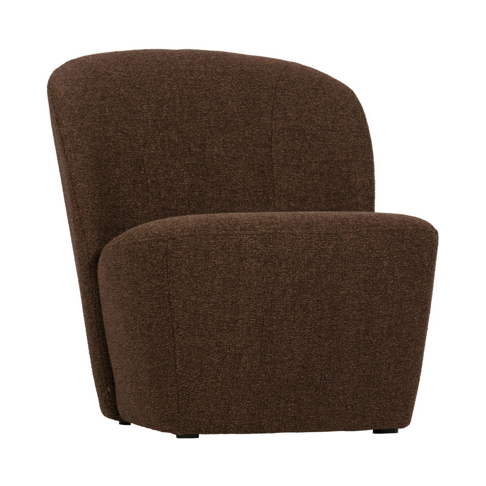 Lofty - Fauteuil en tissu bouclette - Couleur - Marron