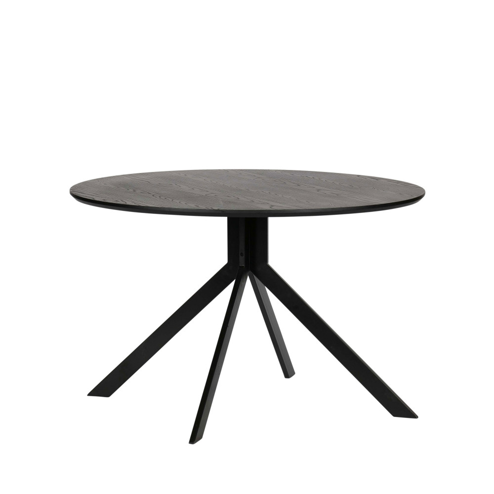 Bruno - Table à Manger en bois Ø120cm - Couleur - Noir