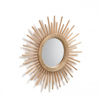Cisla - Miroir soleil en rotin