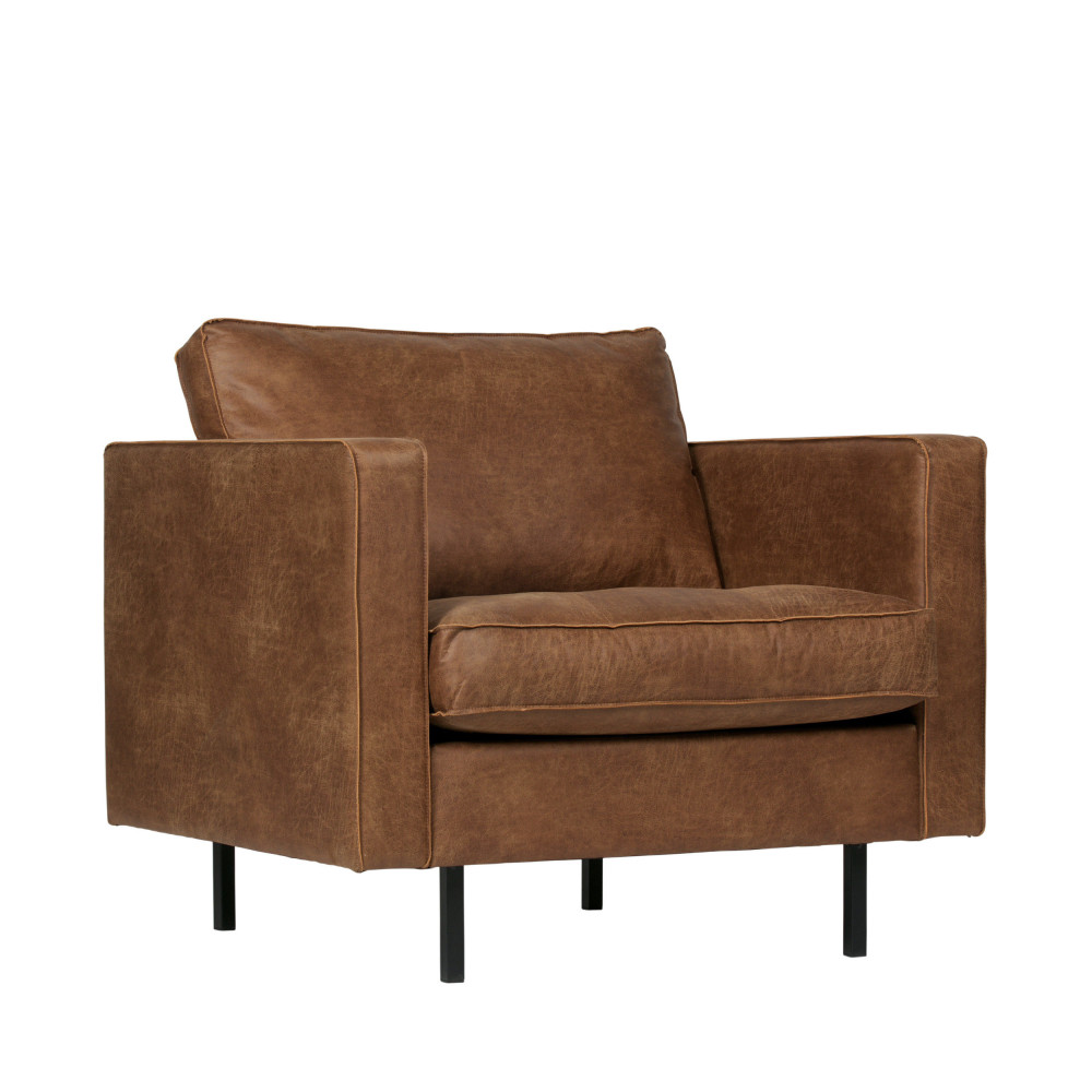 Bronco - Fauteuil en simili - Couleur - Cognac