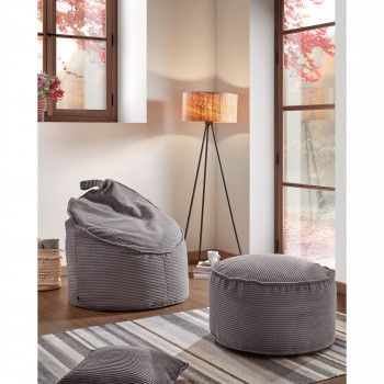 Palmones - Pouf Ø80cm en velours