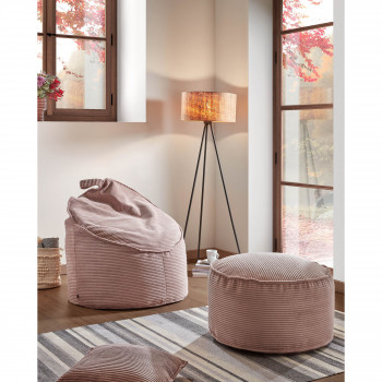 Palmones - Pouf Ø80cm en velours
