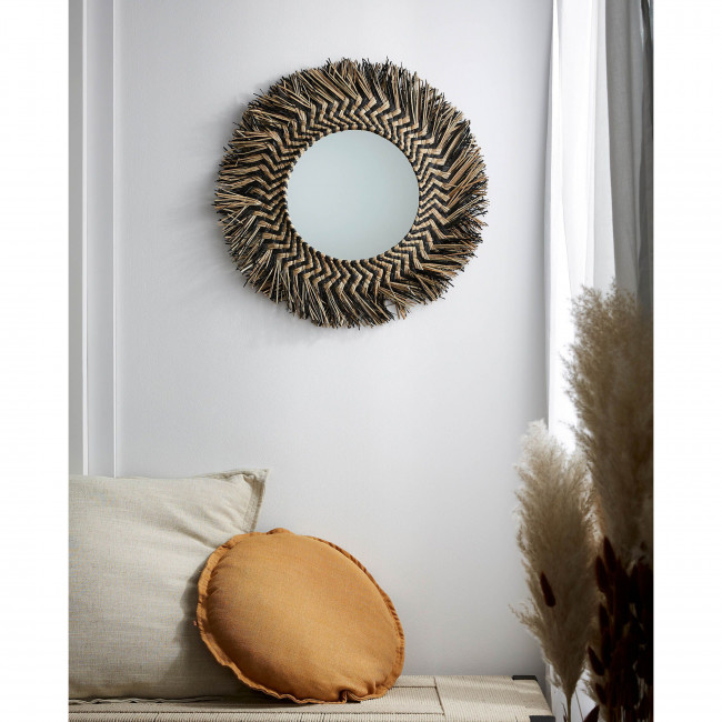 Dehesas - Miroir rond en fibres naturelles Ø60cm