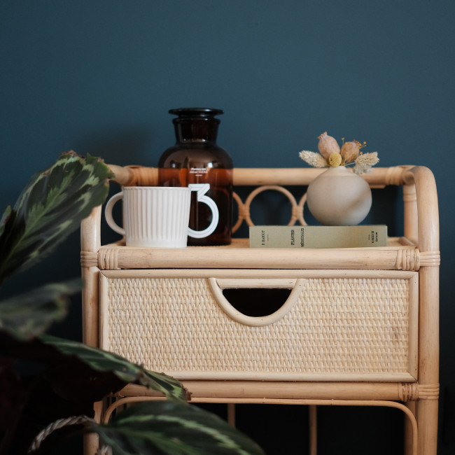 Tondano - Table de chevet en rotin