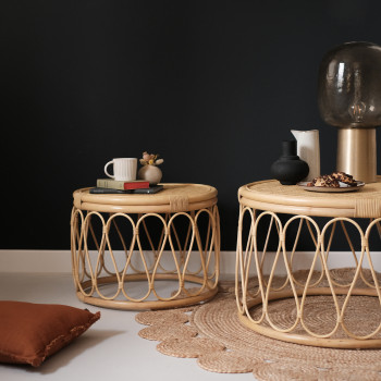 Padma - 2 tables basses en rotin