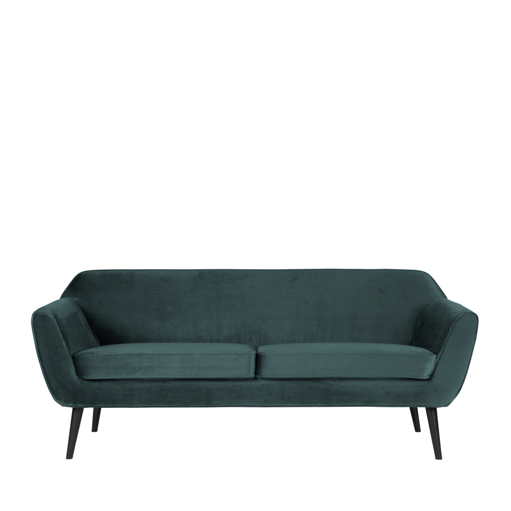 Rocco - Canapé 3 places velours - Couleur - Bleu Canard