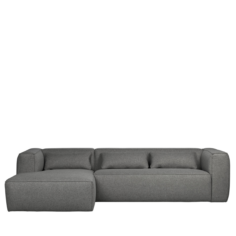 Canapé d'angle Gris Tissu Luxe Design Confort