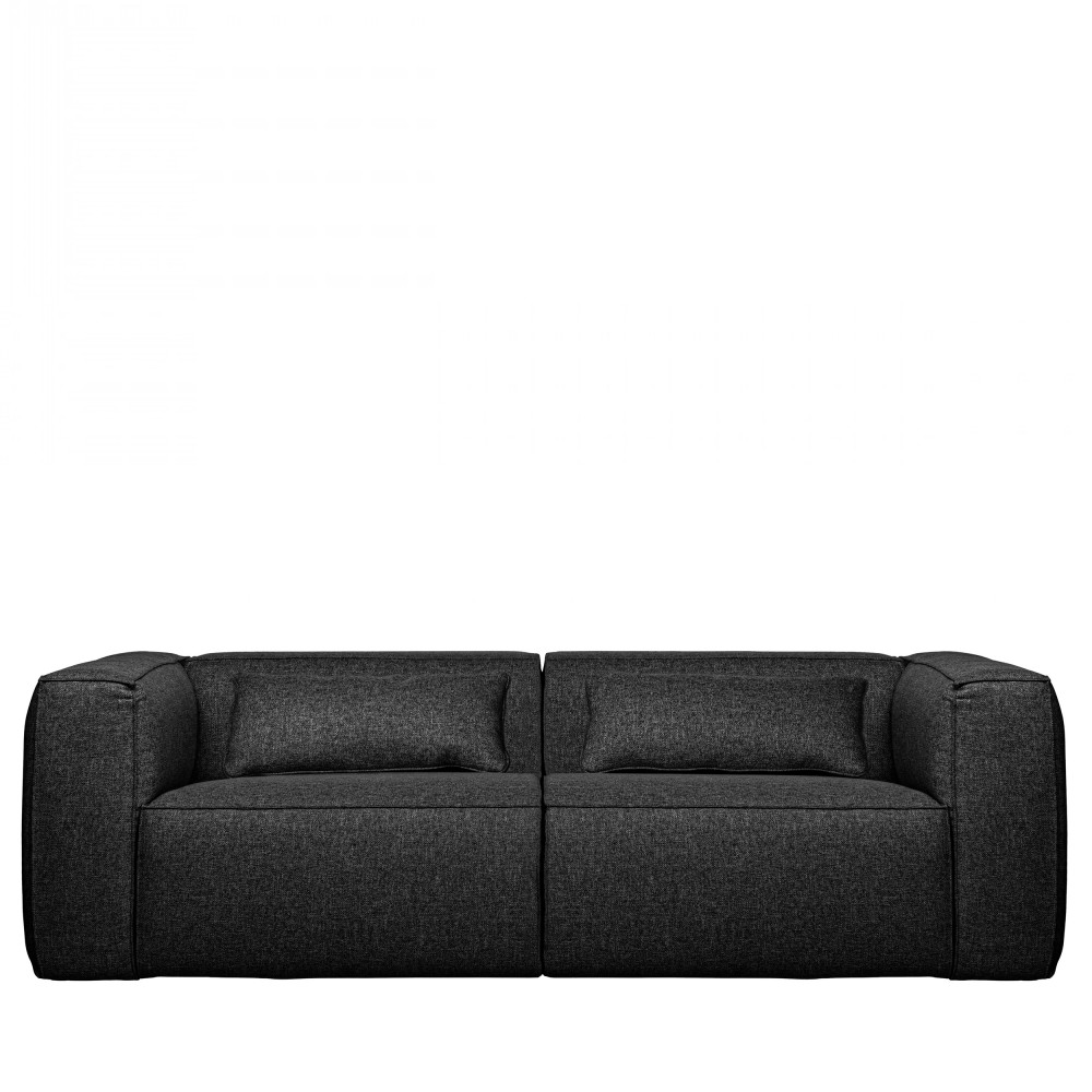 Bean - Canapé 4 places en tissu - Couleur - Gris anthracite