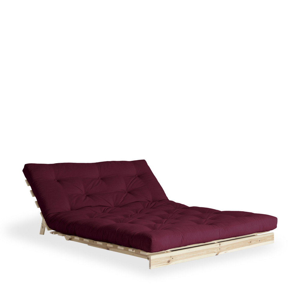 Canapé convertible en bois naturel et tissu Karup Design ...