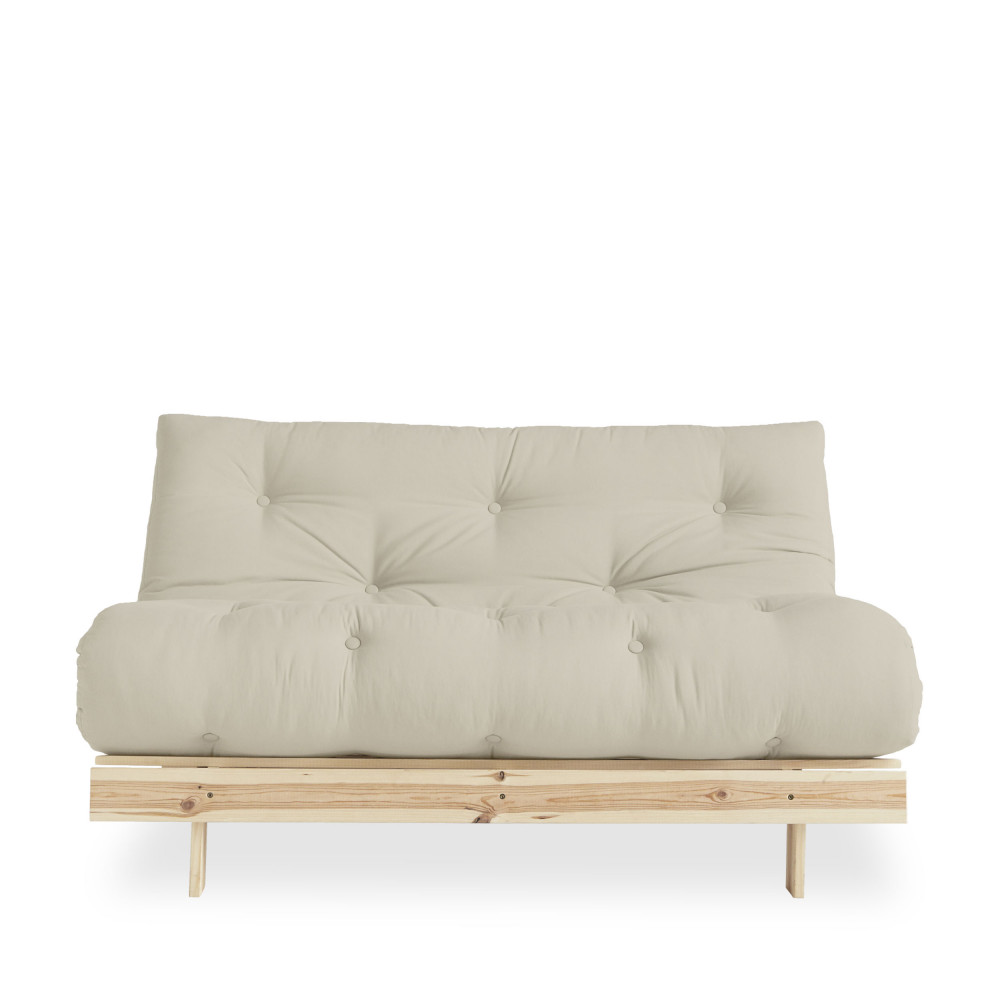 Canapé droit Beige Tissu Design Confort Promotion