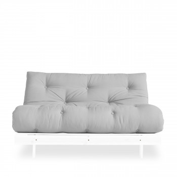 Roots - Canapé convertible en bois blanc et tissu
