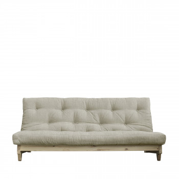 Fresh - Canapé convertible en bois naturel et tissu