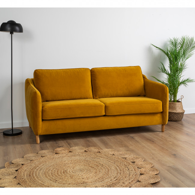 Vornay - Canapé convertible 3 places en velours