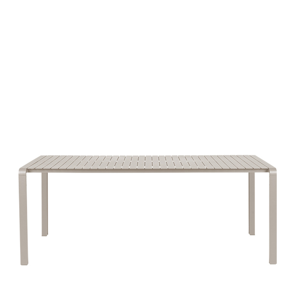 Vondel - Table de jardin en métal 214x97cm - Couleur - Beige
