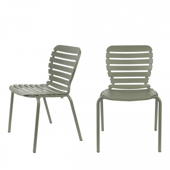 Vondel - 2 chaises de jardin en métal