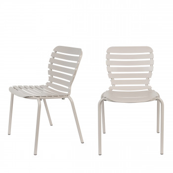 Vondel - 2 chaises de jardin en métal
