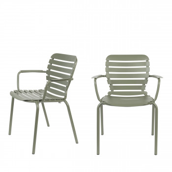 Vondel - 2 fauteuils de jardin en métal