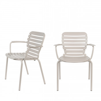 Vondel - 2 fauteuils de jardin en métal