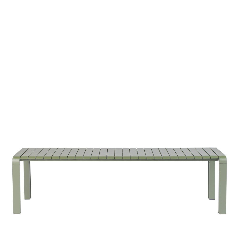 vondel - banc de jardin en métal 175x45cm - couleur - vert de gris