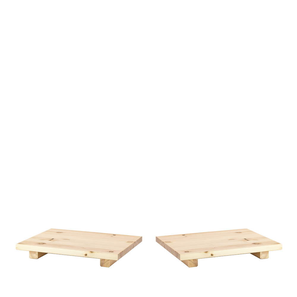 Dock - 2 tables de chevet en bois - Couleur - Naturel