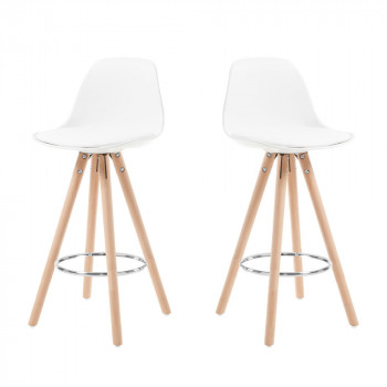 Slad - 2 tabourets de bar scandinave 65cm