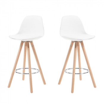 Slad - 2 tabourets de bar scandinave 65cm