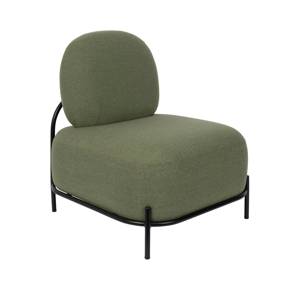 polly - fauteuil lounge en tissu - couleur - vert