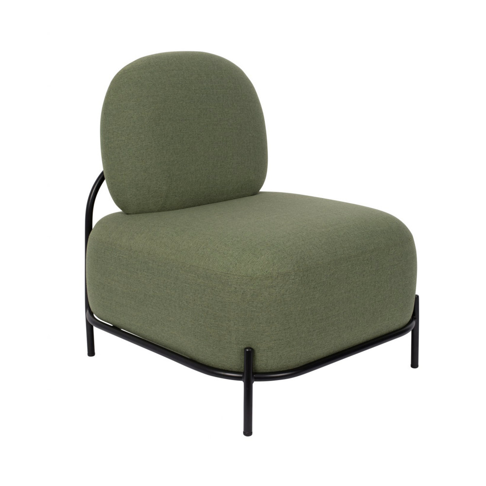 Polly - Fauteuil lounge en tissu - Couleur - Vert