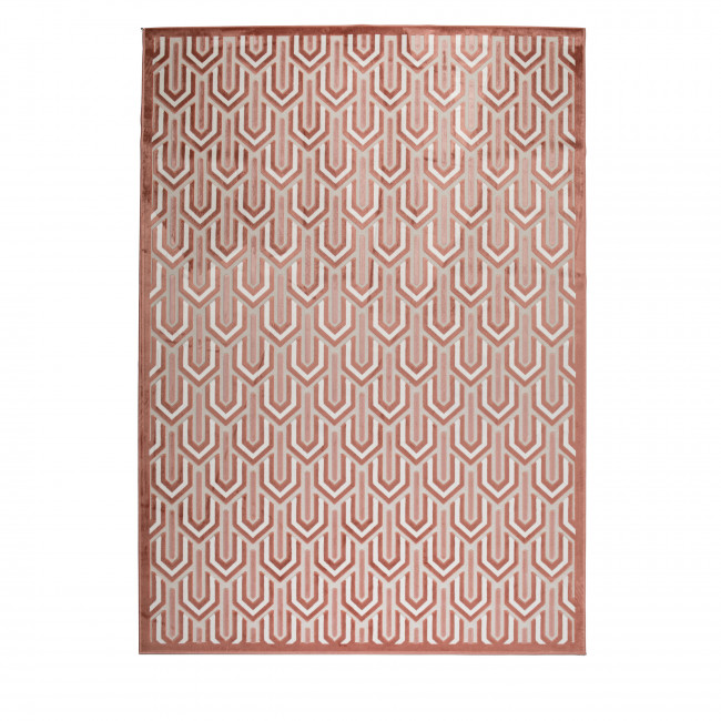 Beverly - Tapis art déco rose