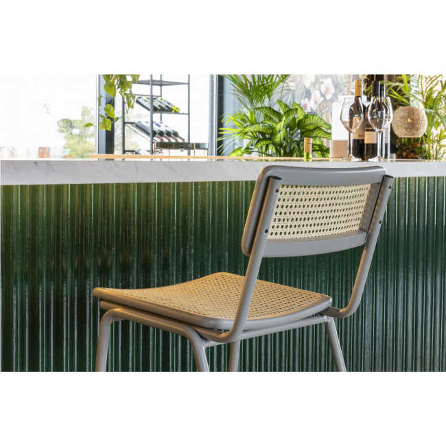 Jort - 2 tabourets de bar en cannage 66cm