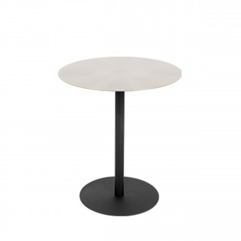 Snow - Table basse ronde en métal brossé ø40cm