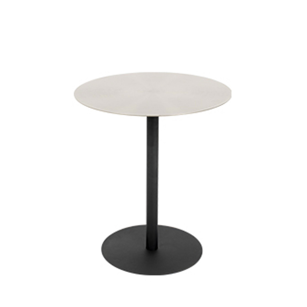 Snow - Table basse ronde en métal brossé ø40cm - Couleur - Argent