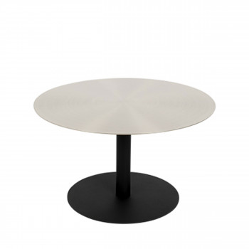 Snow - Table basse ronde en métal brossé ø60cm