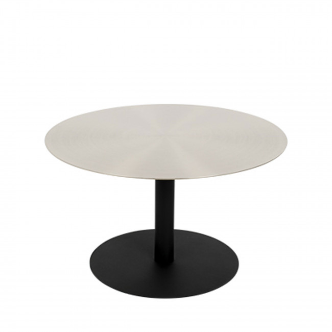 Snow - Table basse ronde en métal brossé ø60cm