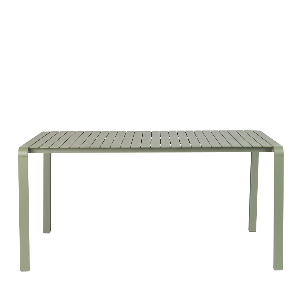 Vondel - Table à manger de jardin en métal 168x87cm - Couleur - Vert de gris