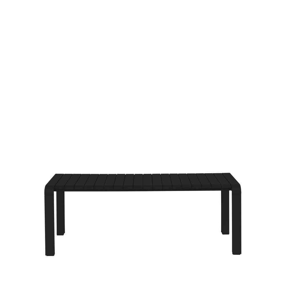 vondel - banc de jardin en métal 129,5x45cm - couleur - noir