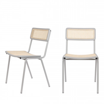 Jort - 2 chaises en cannage