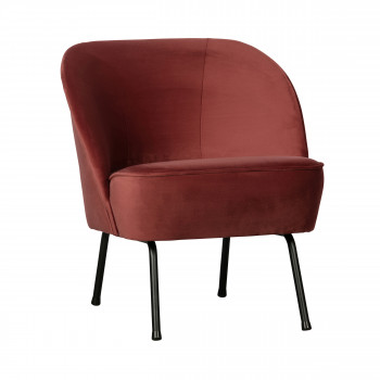 Fauteuil lounge en velours Vogue