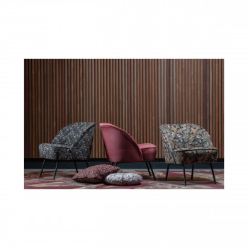 Fauteuil lounge en velours Vogue
