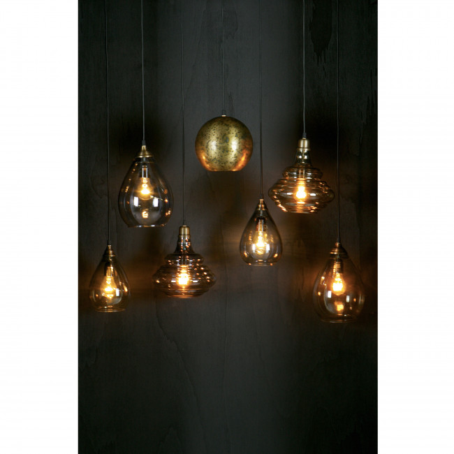 Simple - Suspension vintage en verre ø14x28cm
